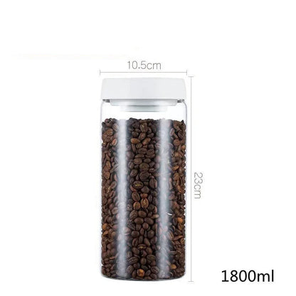 Premium glass airtight coffee canister set with vacuum seal technology for preserving freshness of coffee beans and other dry goods