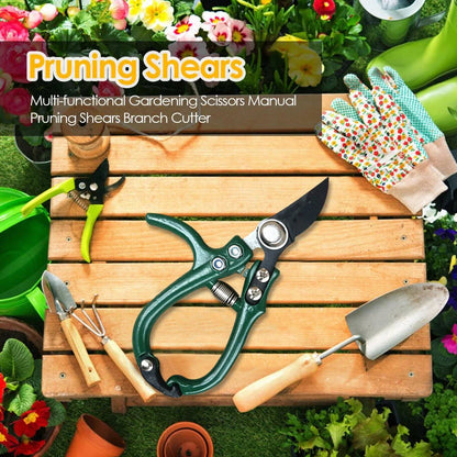Multifunctional garden scissors with safety buckle and stainless steel spring for durable pruning