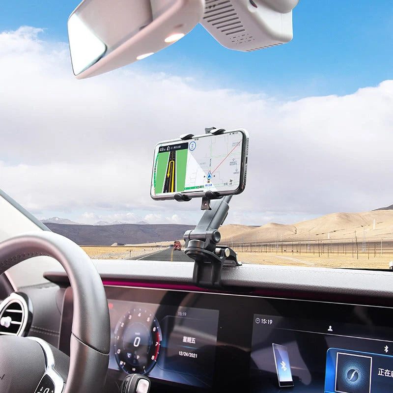 Sun Visor Chuck Car Mount with adjustable angle for mobile phones