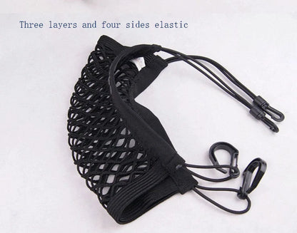 Elastic Car Pet Fence with black nylon mesh for secure pet isolation during travel