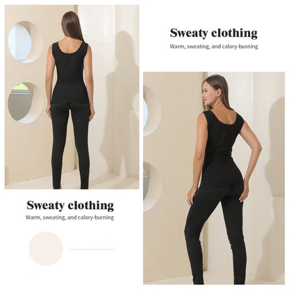 Stylish women's zip vest shapewear sweatshirt in black, perfect for layering or wearing solo.
