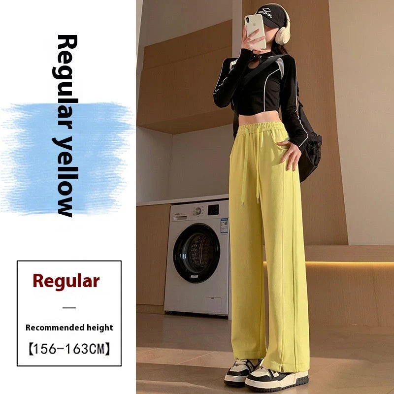 Women's high waist cotton sweatpants in various colours for leisure and sports