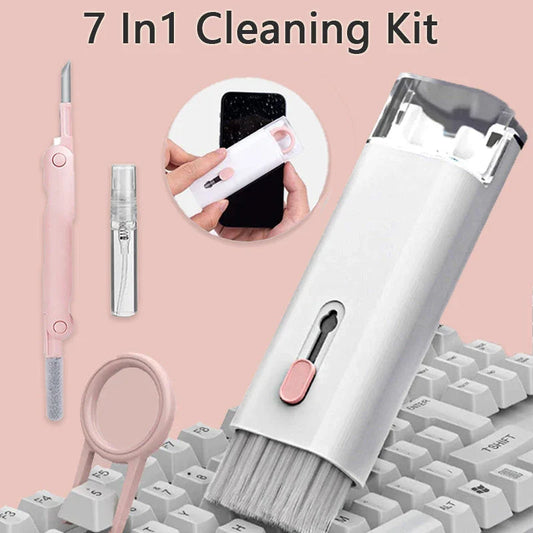 Multifunctional Bluetooth Earbuds Cleaning Kit with Silicone Tips, Retractable Brush, and Microfibre Cloth for UK Tech Enthusiasts