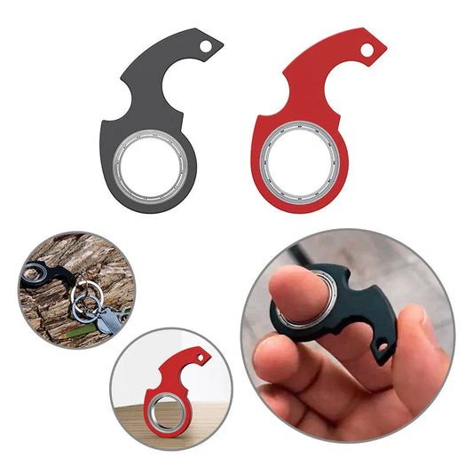 Premium fidget spinner keychain made with durable zinc alloy, available in multiple vibrant colours for stress relief and improved focus
