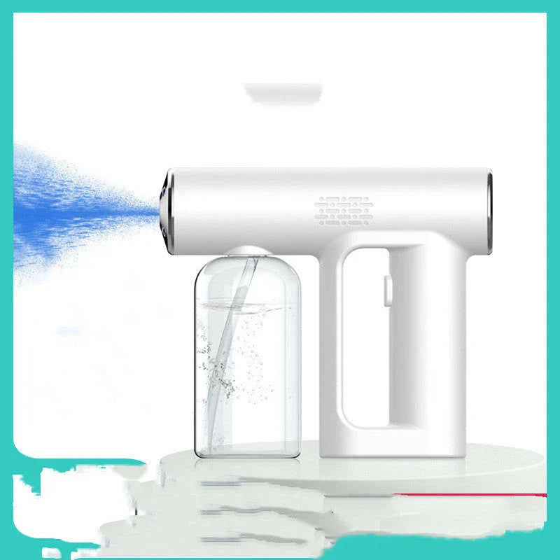 Premium disinfectant mist sprayer with nano-atomisation technology, ideal for home and car cleaning and sanitisation