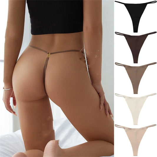 Seamless & Soft Microfibre Women's Thong Underwear Set in a range of classic colours
