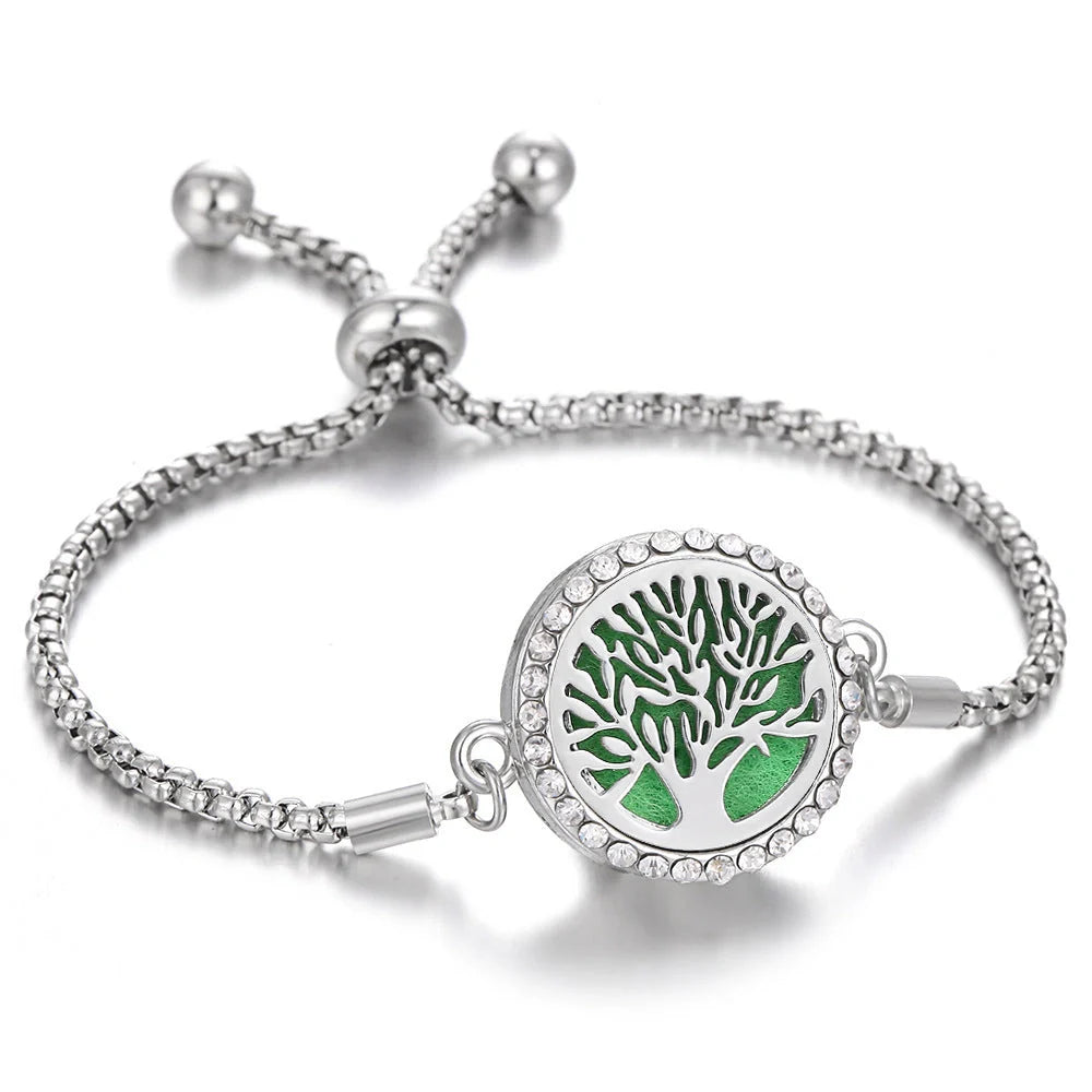 Stylish Aromatherapy Bracelet with Essential Oil Diffuser in various designs