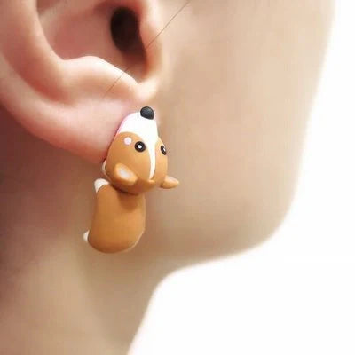 Playful animal bite earrings featuring dinosaur and whale designs, perfect for adding a quirky touch to your style.