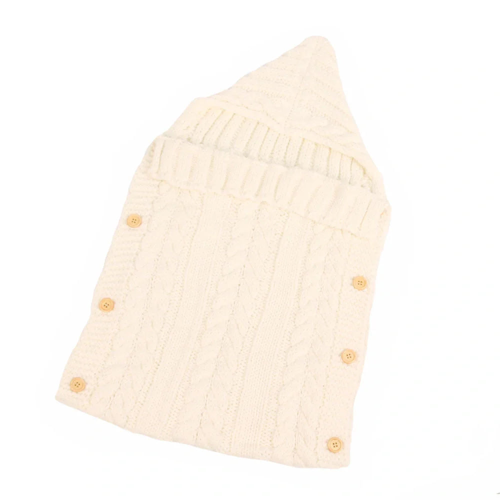 Newborn knit sleeping bag in various colours, size 70x35cm, made from soft acrylic
