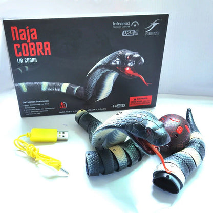 Smart Sensing Interactive Cat Toy with lifelike snake design and USB rechargeable feature