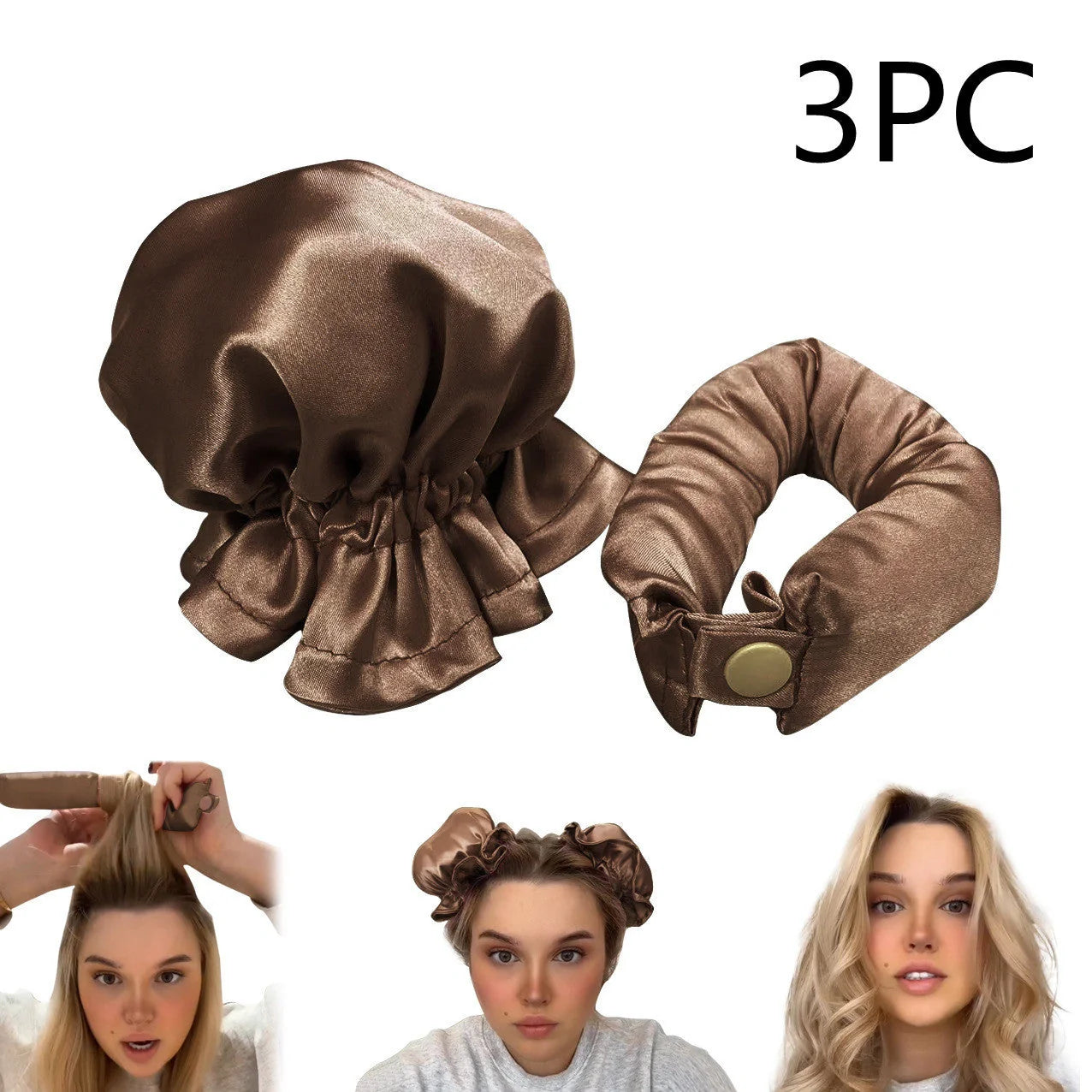 Heatless curl stick with cloth cover for safe overnight hair styling
