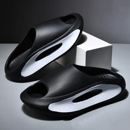 Stylish unisex beach slippers with a unique hollow, ventilated design for maximum breathability and comfort