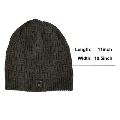 Premium Heated Unisex Fleece Hat with adjustable temperature control and USB rechargeability