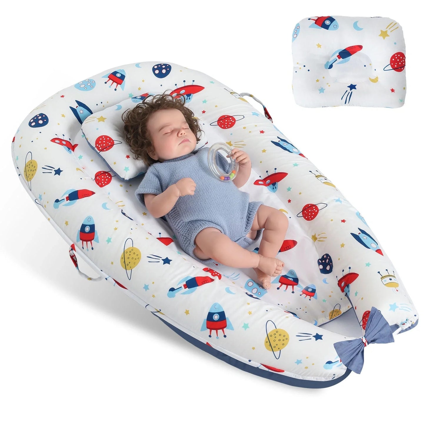 Premium Baby's Crib with soft cotton sleeve and memory foam core for comfortable sleep