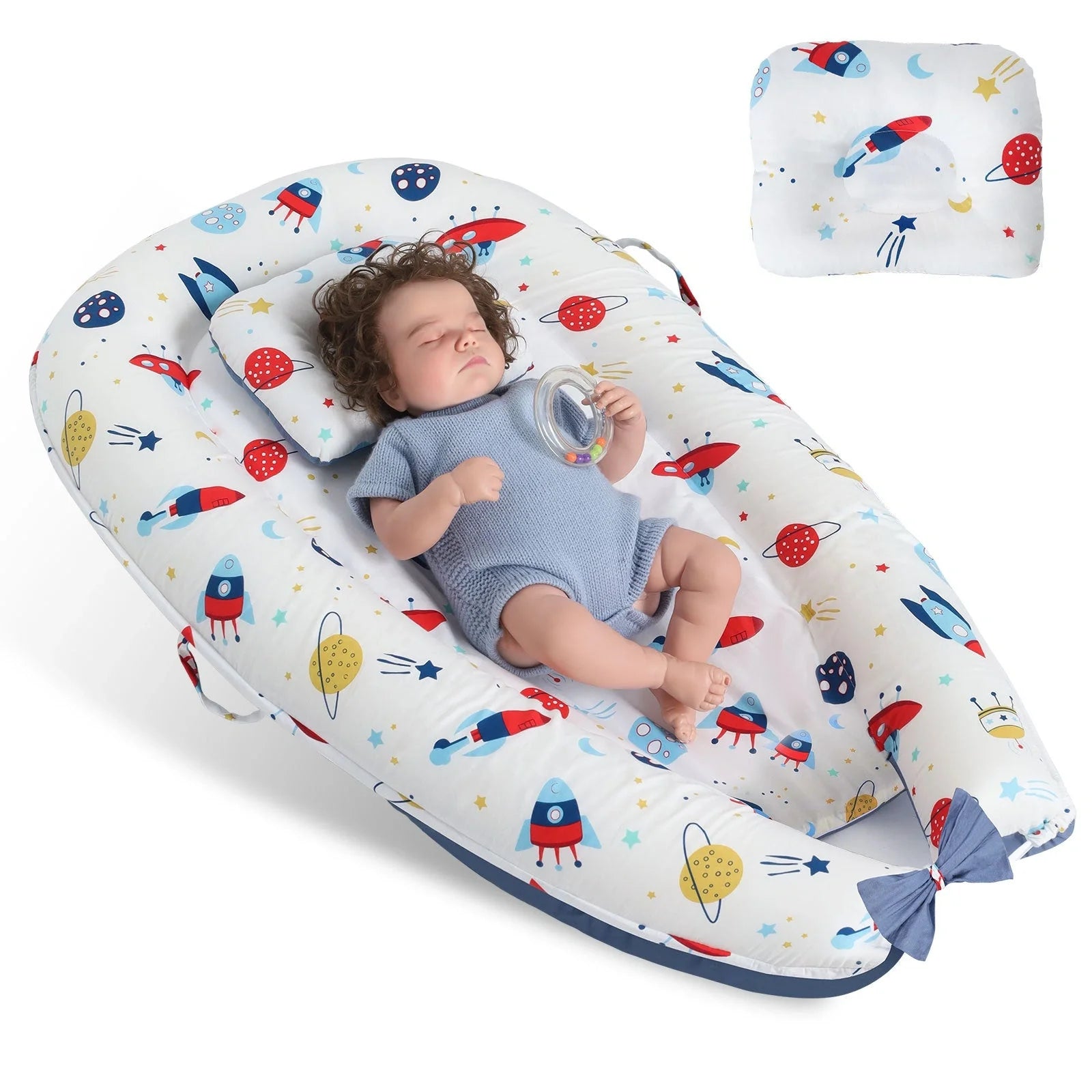 Premium Baby's Crib with soft cotton sleeve and memory foam core for comfortable sleep