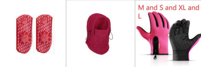 Versatile outdoor winter headwear with a warm fleece hat, face mask, and neck scarf for cold weather protection