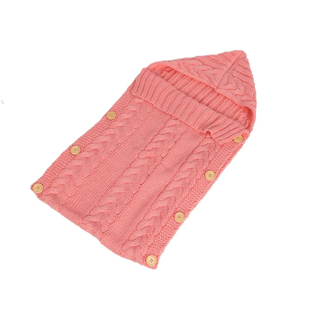 Newborn knit sleeping bag in various colours, size 70x35cm, made from soft acrylic