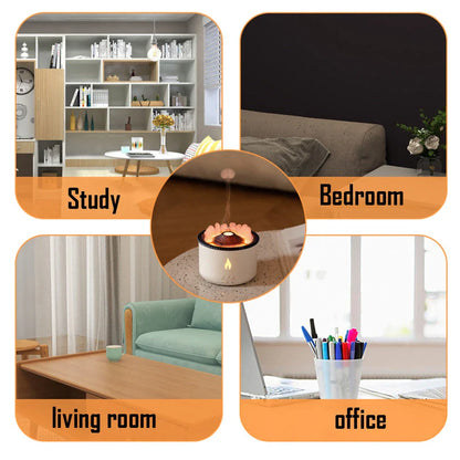 Ultrasonic Essential Oil Diffuser with Relaxing Flame and Jellyfish Smoke Ring Effects