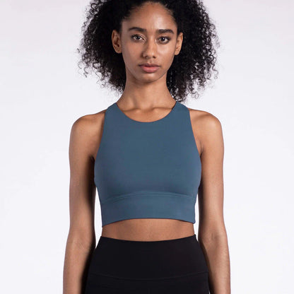 Supportive Longline Yoga Bras with Cross-Back Design for Enhanced Workout Performance