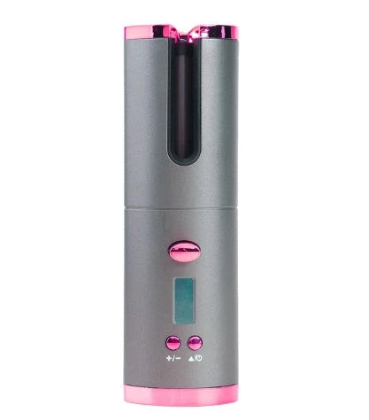 Cordless Automatic Hair Curler with LCD Display for creating salon-quality curls and waves on the go