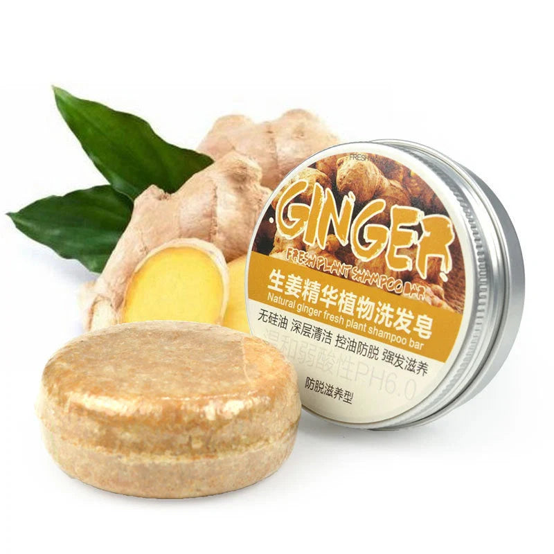 Ginger-infused nourishing shampoo conditioner essential oil soap for healthy hair and scalp