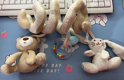Soft, plush baby rattles in adorable rabbit and bear designs to soothe and entertain infants and toddlers