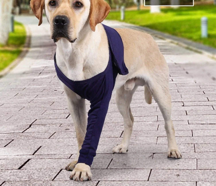 Anti-licking sleeve for dogs in denim dark blue, sizes XXS to 3XL
