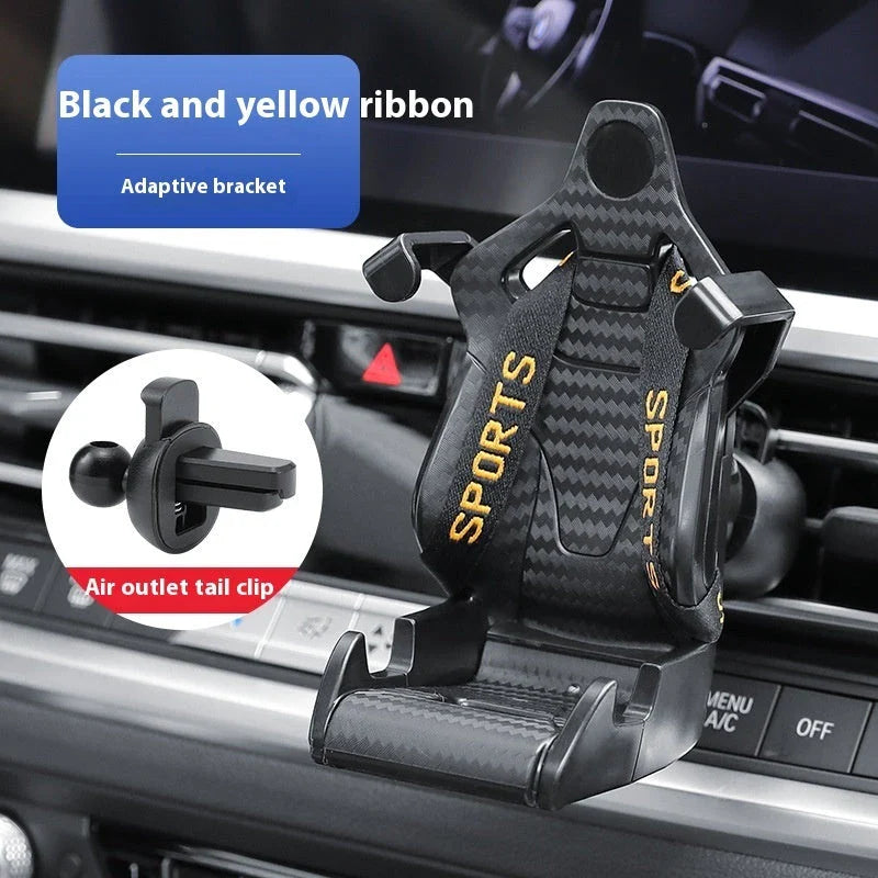 Vent-mounted car phone holder with 360-degree rotation for safe, hands-free driving