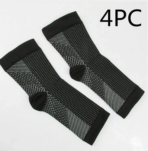 Unisex anti-fatigue compression ankle socks for sports and recovery