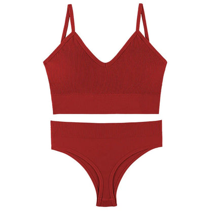 Wireless French triangle cup bra set for small chest push-up in various colours