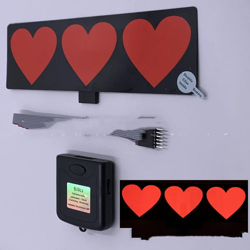 Ultra-thin LED car windshield glow panel with various designs
