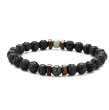 Stylish volcanic stone bracelet in various colors and designs for men