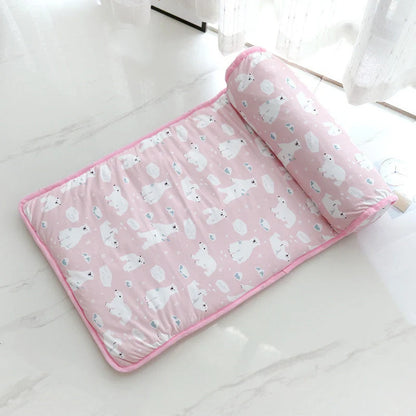 Summer Ice Silk Cool Pet Pad in various colours and sizes for pet cooling