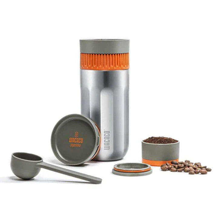 All-in-One Vacuum Pressured Portable Travel Coffee Maker with Durable Plastic Construction and Rapid 80-Second Brew Time