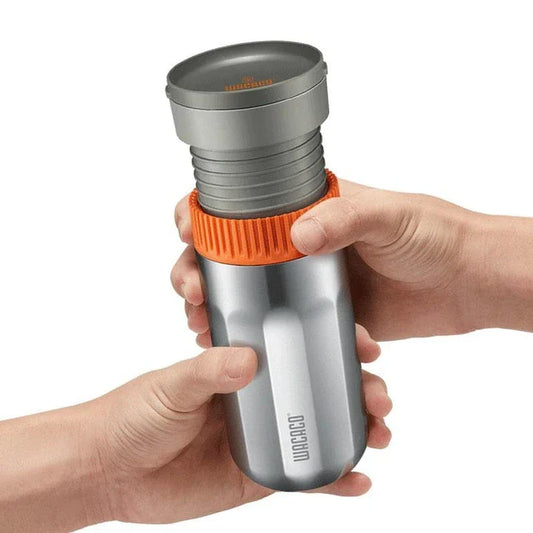 All-in-One Vacuum Pressured Portable Travel Coffee Maker with Durable Plastic Construction and Rapid 80-Second Brew Time