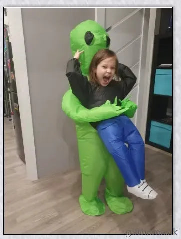 Eeky Halloween Inflatable Alien Costume for Adult and Kid Sizes, 100% Polyester Construction, Durable and Leak-Proof Design
