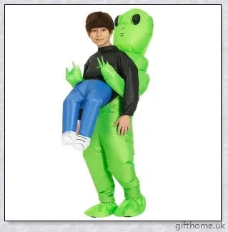 Eeky Halloween Inflatable Alien Costume for Adult and Kid Sizes, 100% Polyester Construction, Durable and Leak-Proof Design