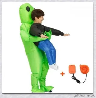 Eeky Halloween Inflatable Alien Costume for Adult and Kid Sizes, 100% Polyester Construction, Durable and Leak-Proof Design