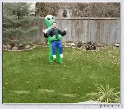 Eeky Halloween Inflatable Alien Costume for Adult and Kid Sizes, 100% Polyester Construction, Durable and Leak-Proof Design