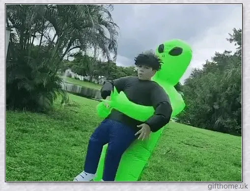 Eeky Halloween Inflatable Alien Costume for Adult and Kid Sizes, 100% Polyester Construction, Durable and Leak-Proof Design