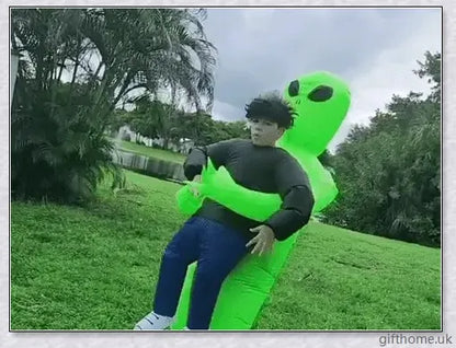 Eeky Halloween Inflatable Alien Costume for Adult and Kid Sizes, 100% Polyester Construction, Durable and Leak-Proof Design