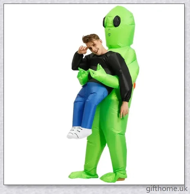 Eeky Halloween Inflatable Alien Costume for Adult and Kid Sizes, 100% Polyester Construction, Durable and Leak-Proof Design