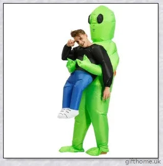 Eeky Halloween Inflatable Alien Costume for Adult and Kid Sizes, 100% Polyester Construction, Durable and Leak-Proof Design