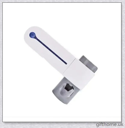 A sleek and modern 3-in-1 toothbrush holder with a toothpaste dispenser, UV sterilizer, and wall-mounted design for bathroom organisation.