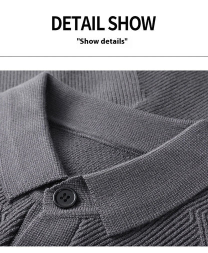 A stylish and cosy men's knitted cardigan with a fashionable lapel design, available in a range of classic neutral tones.