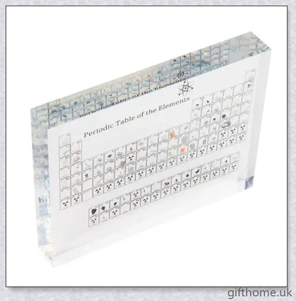 Acrylic Periodic Table Display showcasing 83 real elements in a captivating and educational scientific display