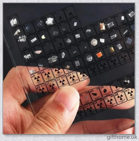 Acrylic Periodic Table Display showcasing 83 real elements in a captivating and educational scientific display