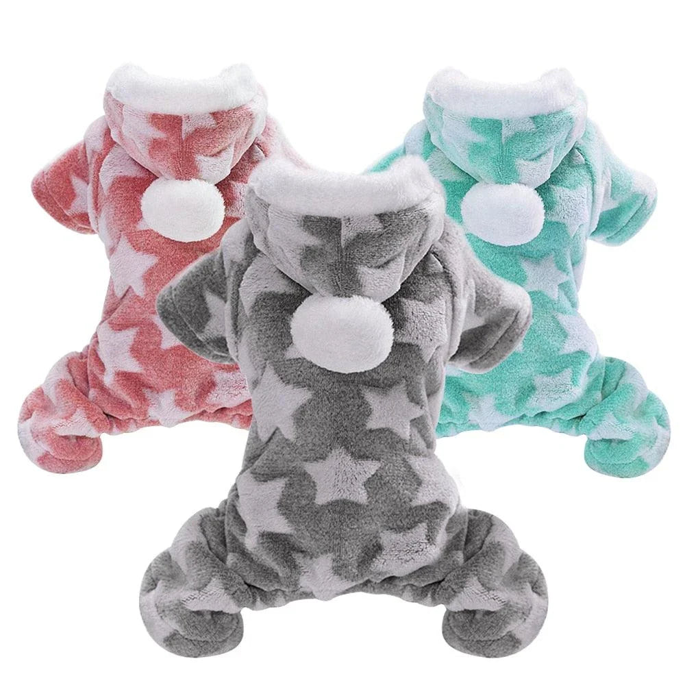 Cosy and warm winter coat for small to medium-sized dogs and cats, made with soft fleece material for comfort and protection.