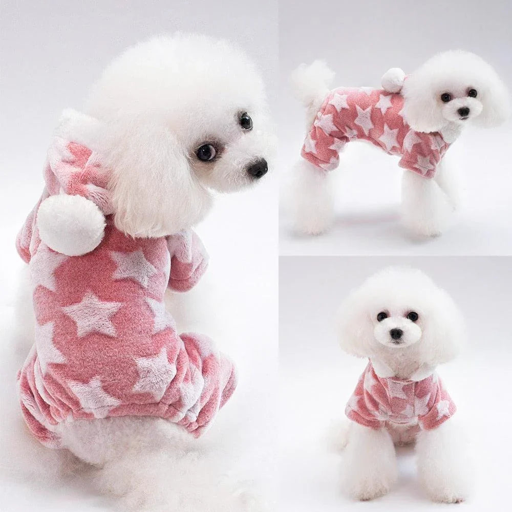 Cosy and warm winter coat for small to medium-sized dogs and cats, made with soft fleece material for comfort and protection.