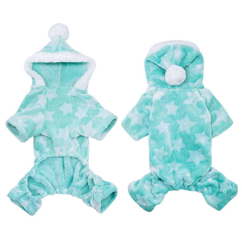 Cosy and warm winter coat for small to medium-sized dogs and cats, made with soft fleece material for comfort and protection.